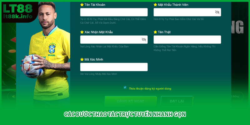Các bước thao tác trực tuyến nhanh gọn