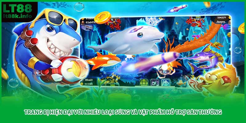 Trang bị hiện đại với nhiều loại súng và vật phẩm hỗ trợ săn thưởng